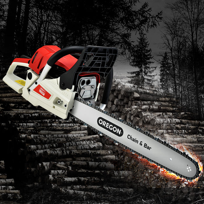 My Best Buy - Giantz Petrol Chainsaw Commercial 52cc E-Start 20 Oregon Bar Pruning Chain Saw