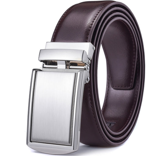 My Best Buy - Men Leather Ratchet Belt, Automatic Buckle, From 70cm - 150cm, It will, Sure fit you!