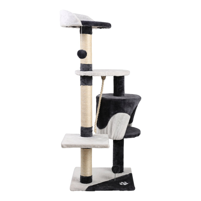 My Best Buy - i.Pet Cat Tree 112cm Trees Scratching Post Scratcher Tower Condo House Furniture Wood