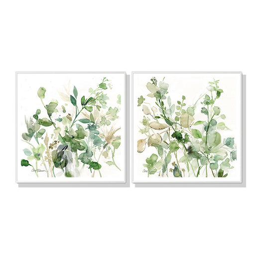 My Best Buy - 50cmx50cm Sage Garden By Carol Robinson 2 Sets White Frame Canvas Wall Art