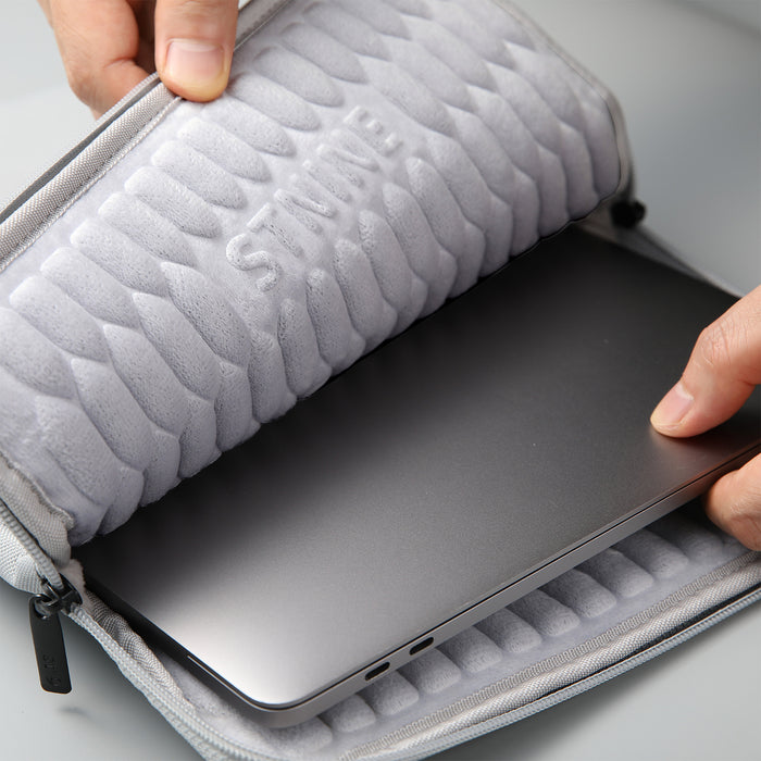 My Best Buy - ST'9 M size 13 inch Grey Laptop Sleeve Padded Travel Carry Case Bag LUKE
