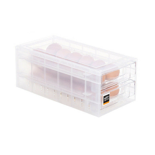 My Best Buy - 2 Tiers Double Layer 24 Grids Egg Storage Box Tray Kitchen Refrigerator Containe