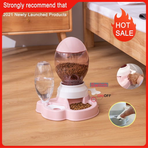 Introducing My Best Buy - Feed station for your pet cat or dog! With a feeder bowl and automatic drinking fountain