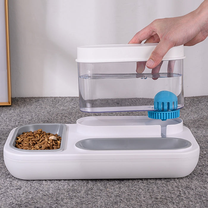 Introducing My Best Buy - Feed station for your pet cat or dog! With a feeder bowl and automatic drinking fountain