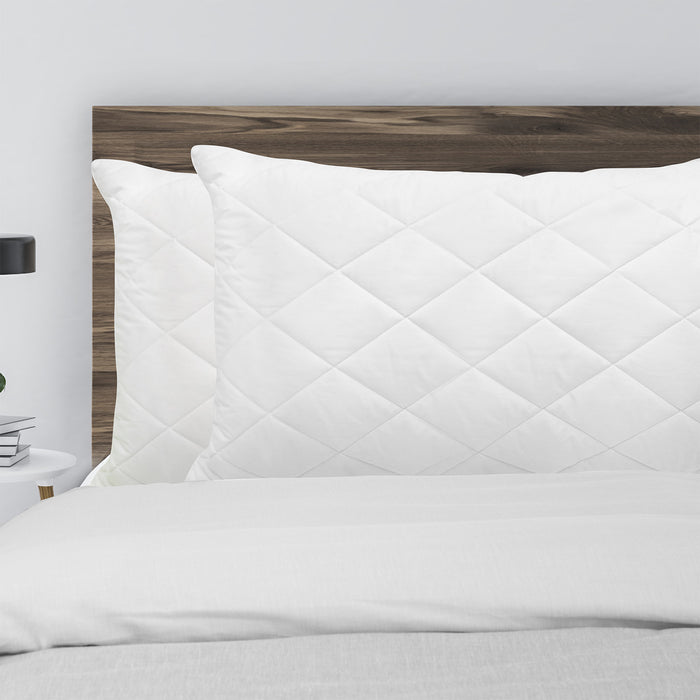 My Best Buy - Royal Comfort Luxury Bamboo Blend Quilted Pillow Twin Pack Extra Fill Support