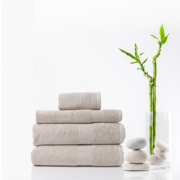 My Best Buy - Royal Comfort 4 Piece Cotton Bamboo Towel Set 450GSM Luxurious Absorbent Plush