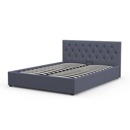 My Best Buy - Milano Capri Luxury Gas Lift Bed Frame Base And Headboard With Storage