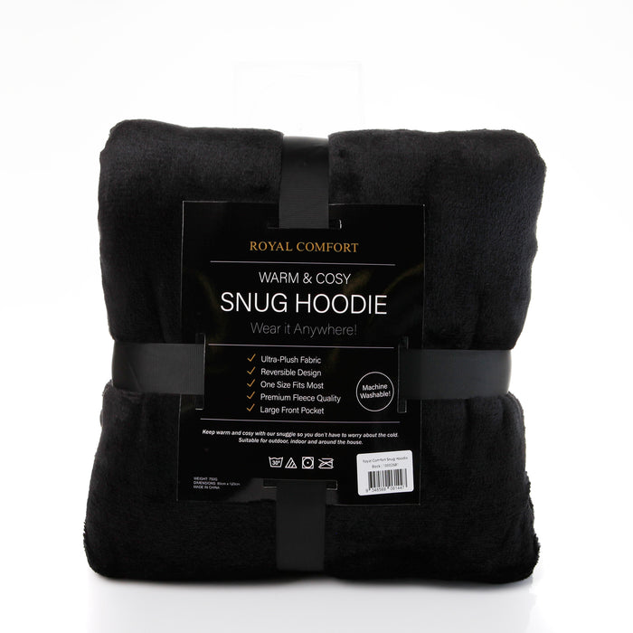 My Best Buy - Royal Comfort Snug Hoodie Nightwear Super Soft Reversible Coral Fleece 750GSM