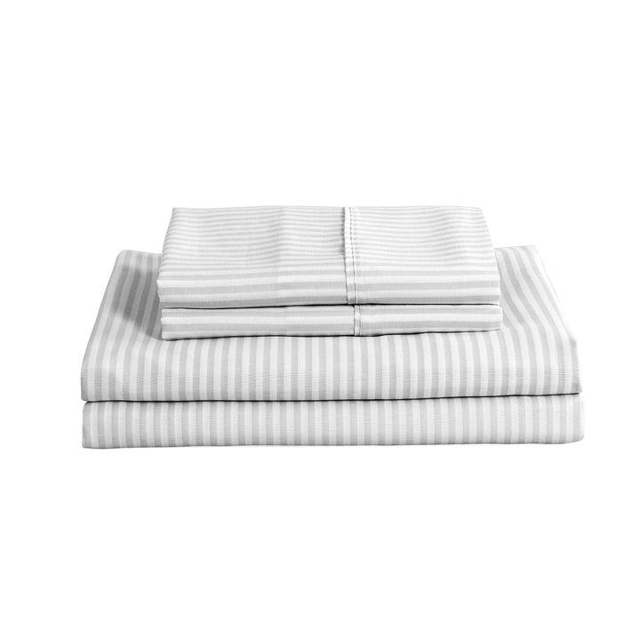 My Best Buy - Royal Comfort Luxury Striped Linen Quilt Cover Set Soft Touch Premium Bedding