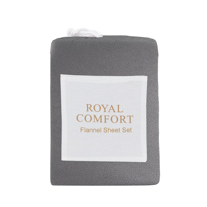 My Best Buy - Double, Royal Comfort Fleece Flannel Sheet Set Ultra Soft Warm Winter Thermal Bedding