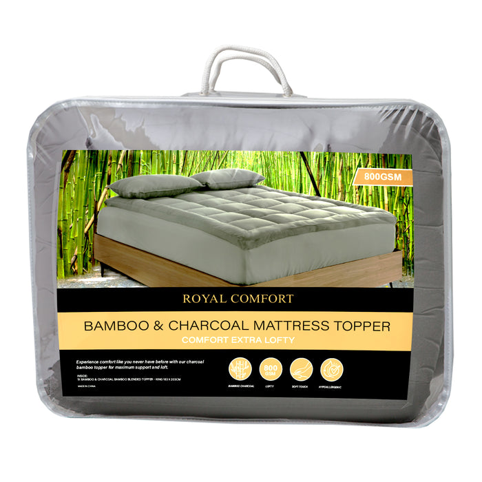 My Best Buy - Royal Comfort Bamboo Blend Topper 800GSM 45cm Skirt Luxury Bedding