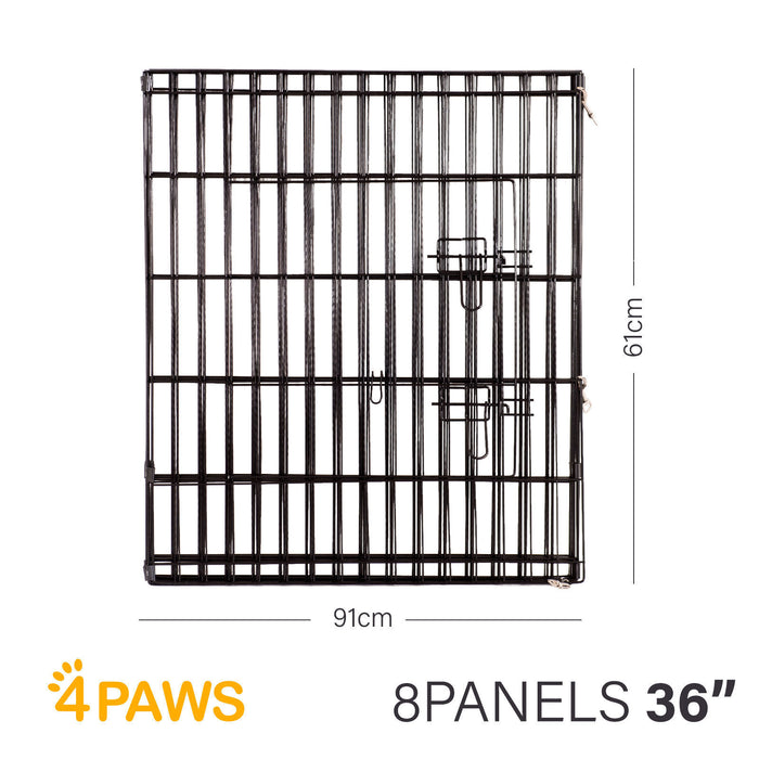 My Best Buy - 4Paws 8 Panel Playpen Puppy Exercise Fence Cage Enclosure Pets