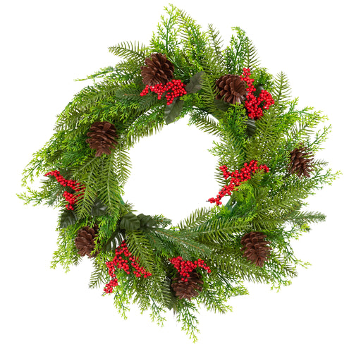 My Best Buy - Santa's Helper Pine Cone Christmas Wreath Decor Xmas 50CM
