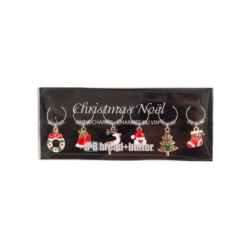My Best Buy - Bread and Butter (6) Various Christmas Mix Wine Glass Charms - 6 Pack