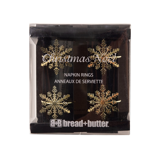My Best Buy - Bread and Butter Napkin Rings - Snowflake - - 4 Pack