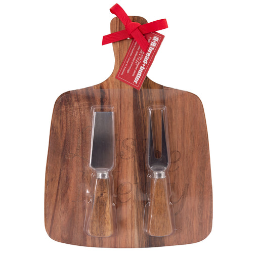 My Best Buy - Bread and Butter Rectangle Paddle Food Board w/ 2 Cheeese Knives