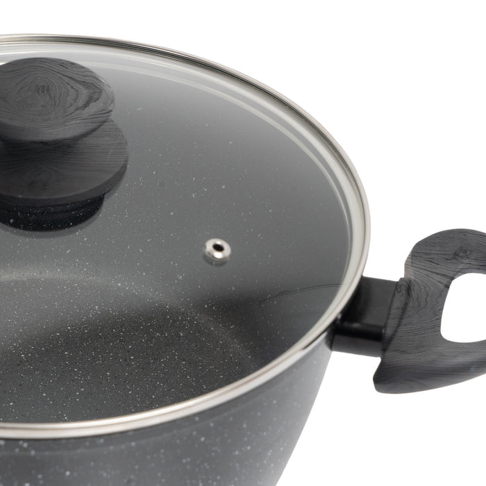 My Best Buy - Stone Chef Forged Casserole With Lid Cookware Kitchen Grey Handle