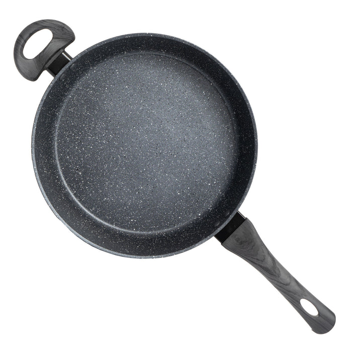 My Best Buy - Stone Chef Forged Deep Fry Pan And Lid Cookware Cookware Grey Handle