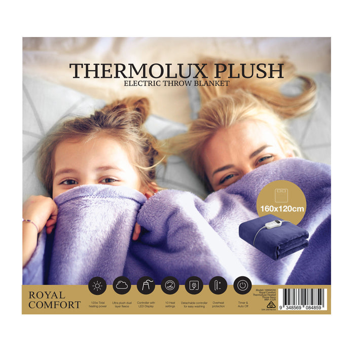 My Best Buy - Royal Comfort Thermolux Heated Electric Fleece Throw