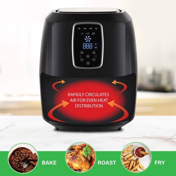 My Best Buy - Digital Air Fryer 7L LED Display Kitchen Couture Healthy Oil Free Cooking