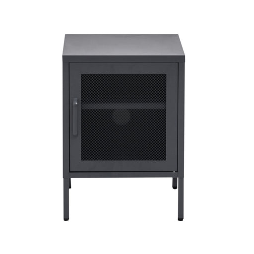 My Best Buy - ArtissIn Mini Mesh Door Storage Cabinet Organizer Bedside Table Black