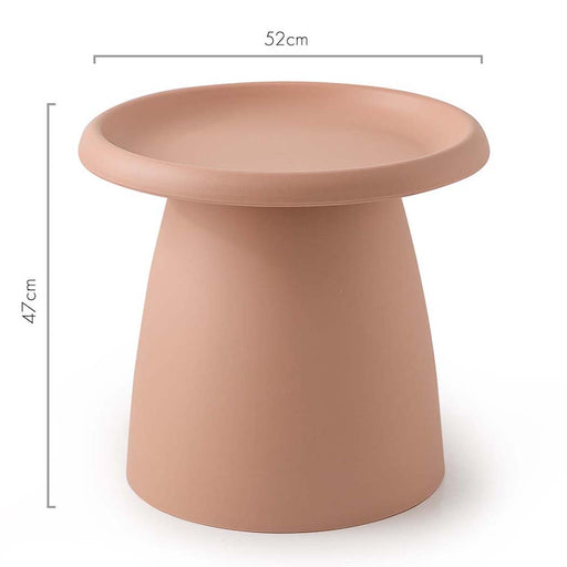 My Best Buy - ArtissIn Coffee Table Mushroom Nordic Round Small Side Table 50CM Pink