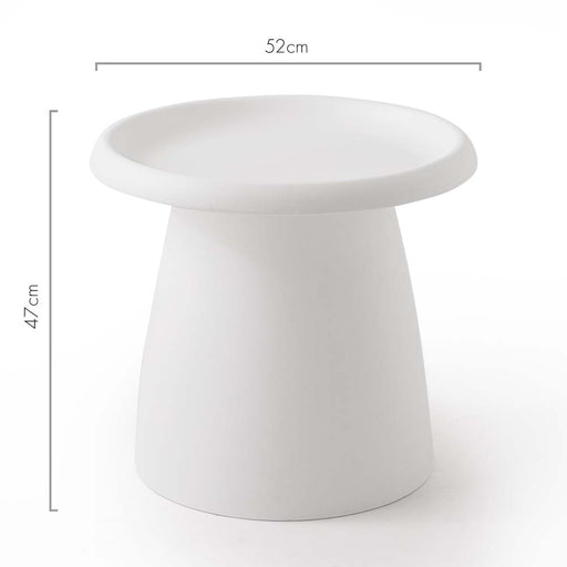 My Best Buy - ArtissIn Coffee Table Mushroom Nordic Round Small Side Table 50CM White