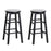 My Best Buy - Artiss Set of 2 Beech Wood Backless Bar Stools - Black