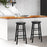 My Best Buy - Artiss Set of 2 Beech Wood Backless Bar Stools - Black