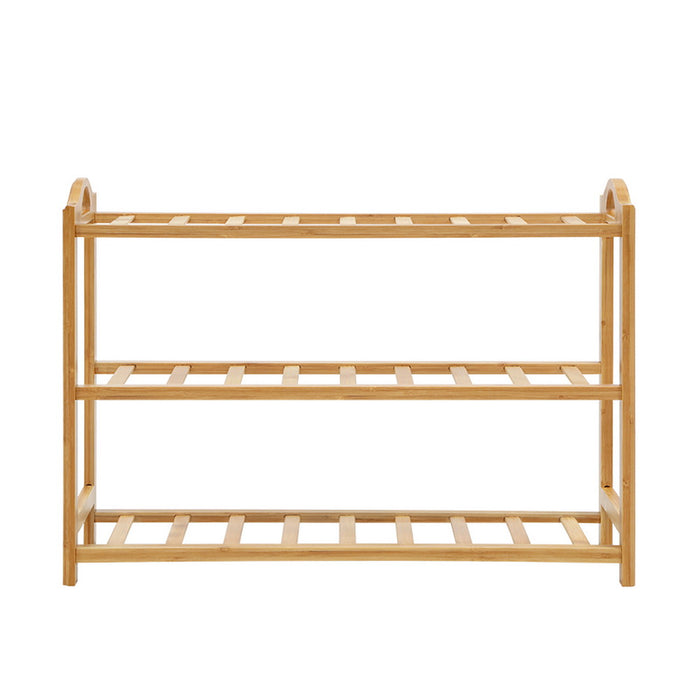 My Best Buy - Artiss 3 Tiers Bamboo Shoe Rack Storage Organiser Wooden Shelf Stand Shelves