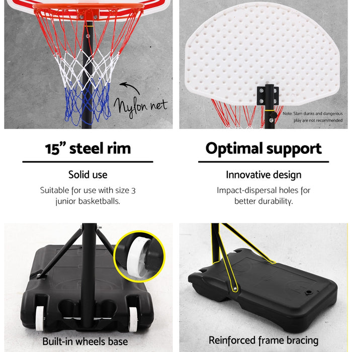 My Best Buy - Pro Portable Basketball Stand System Hoop Height Adjustable Net Ring