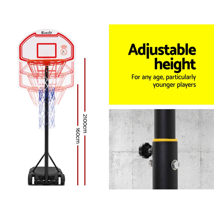 My Best Buy - Pro Portable Basketball Stand System Hoop Height Adjustable Net Ring