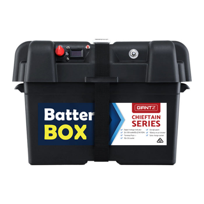 My Best Buy - GIANTZ Battery Box 12V Camping Portable Deep Cycle AGM Universal Large USB Cig