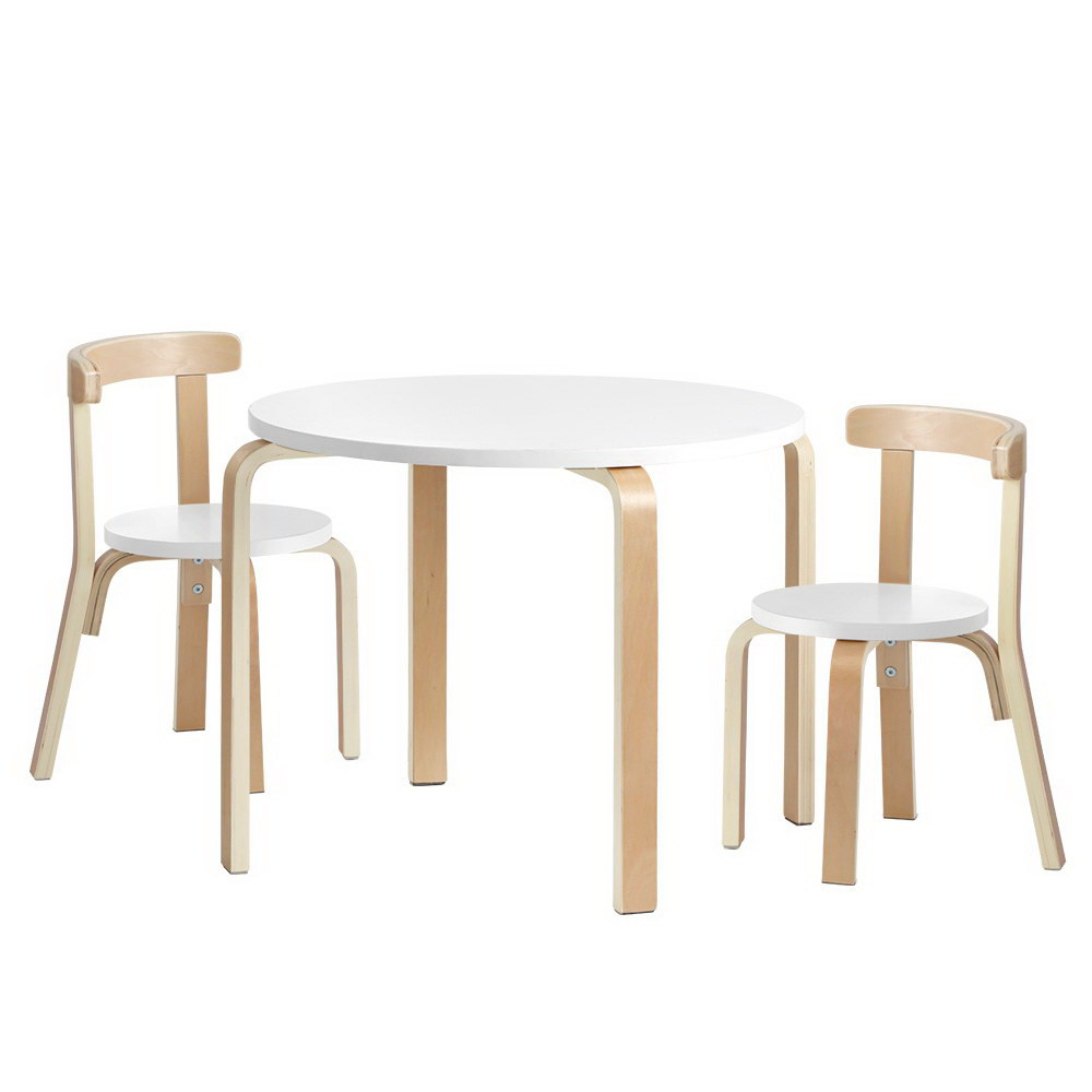 My Best Buy - Keezi Nordic Kids Table Chair Set 3PC Desk Activity Study Play Children Modern