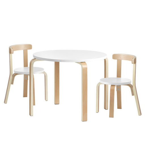 My Best Buy - Keezi Nordic Kids Table Chair Set 3PC Desk Activity Study Play Children Modern