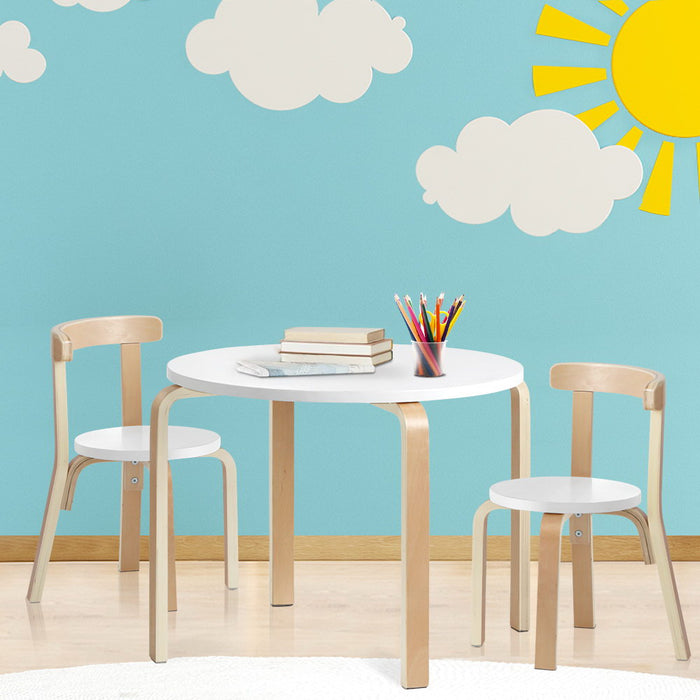 My Best Buy - Keezi Nordic Kids Table Chair Set 3PC Desk Activity Study Play Children Modern