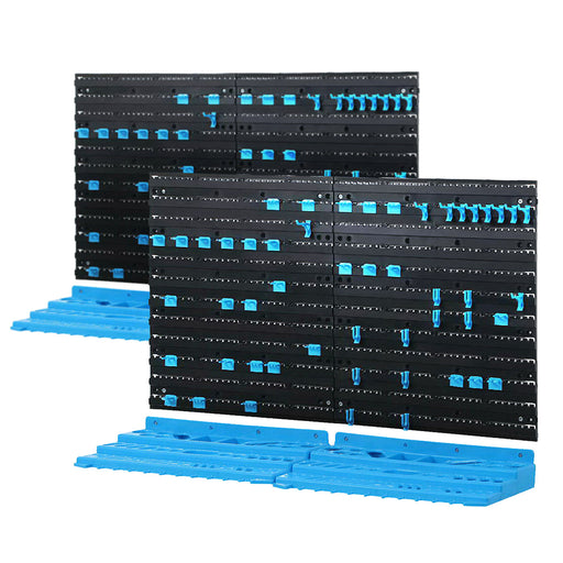 My Best Buy - Giantz 108 Storage Bin Rack Wall Mounted Tools Organiser Peg Wall Bench Garage