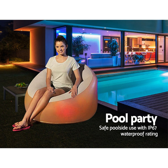 My Best Buy - Bestway Inflatable Seat Sofa LED Light Chair Outdoor Lounge Cruiser