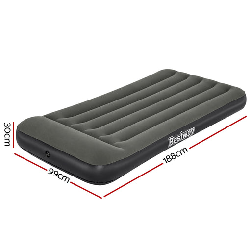 My Best Buy - Bestway Air Mattress Single Bed Inflatable Flocked Camping Beds 30CM