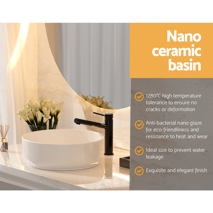 My Best Buy - Cefito Bathroom Basin Ceramic Vanity Basin Above Counter White Hand Wash