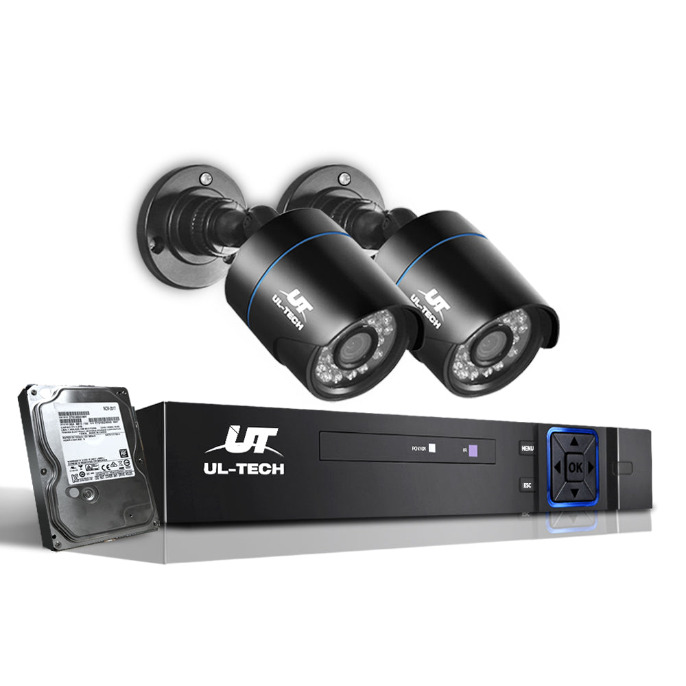 My Best Buy - UL-Tech CCTV Security System 2TB 4CH DVR 1080P 2 Camera Sets