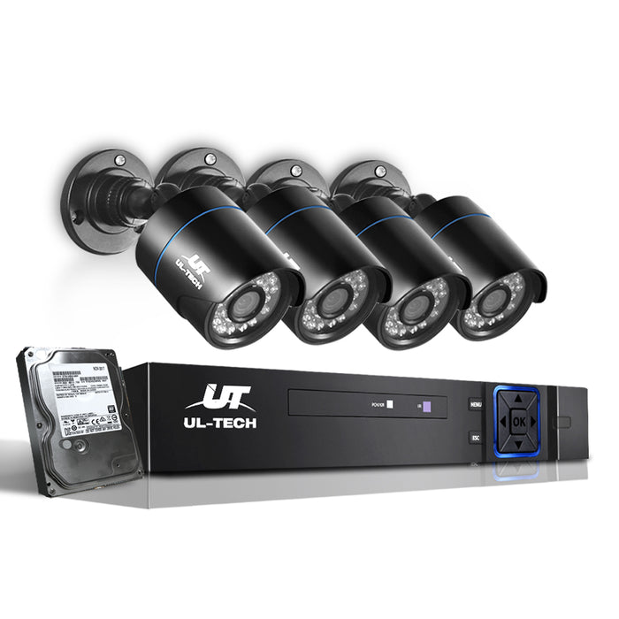 My Best Buy - UL-Tech CCTV Security System 2TB 8CH DVR 1080P 4 Camera Sets
