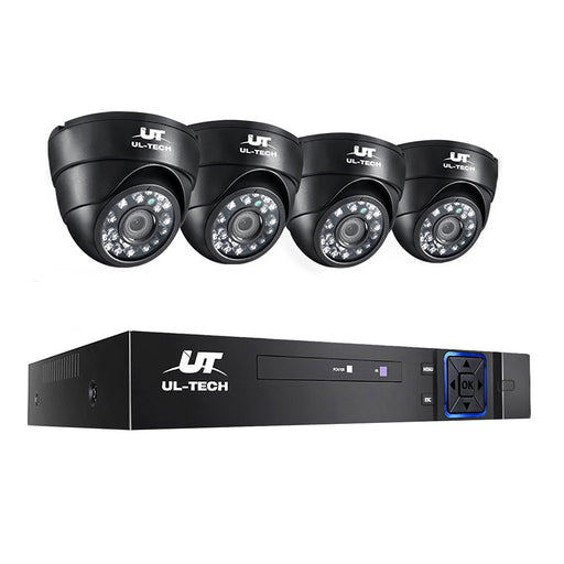 My Best Buy - UL-tech CCTV Camera Security System Home 8CH DVR 1080P IP Day Night 4 Dome Cameras Kit