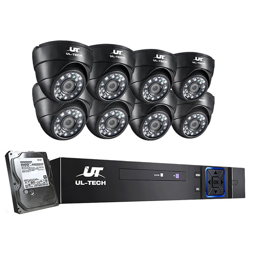 My Best Buy - UL-tech CCTV 8 Dome Cameras Home Security System 8CH DVR 1080P 1TB IP Day Night