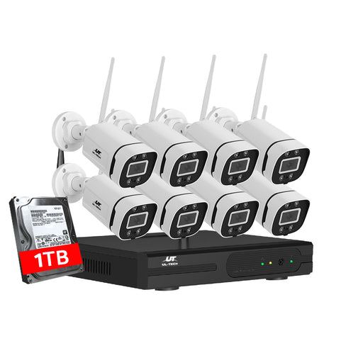 My Best Buy - UL-tech 3MP Wireless CCTV 8CH NVR WiFi IP Security Camera System Outdoor 1TB