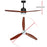 My Best Buy - Devanti 52'' Ceiling Fan LED Light Remote Control Wooden Blades Dark Wood Fans