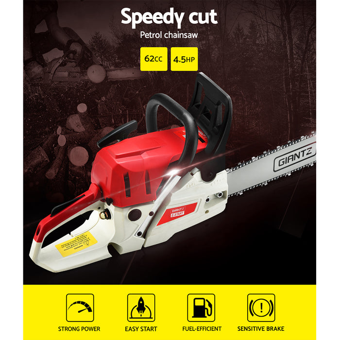 My Best Buy - Giantz 62CC Chainsaw Commercial Petrol 20" Bar E-Start 20 Bar Pruning Chain Saw