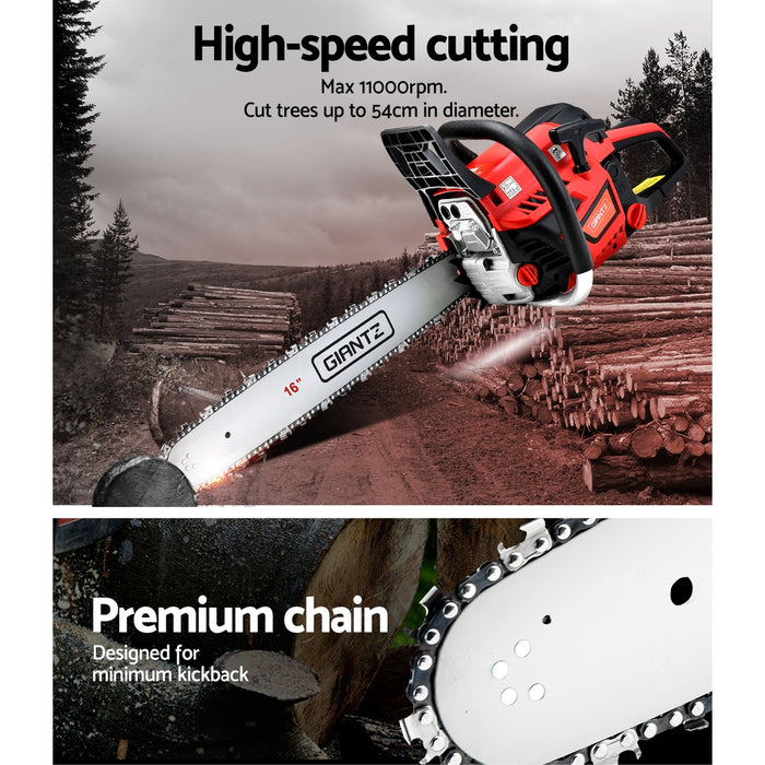 My Best Buy - Giantz Petrol Chainsaw Chain Saw E-Start Commercial 45cc 16'' Top Handle Tree