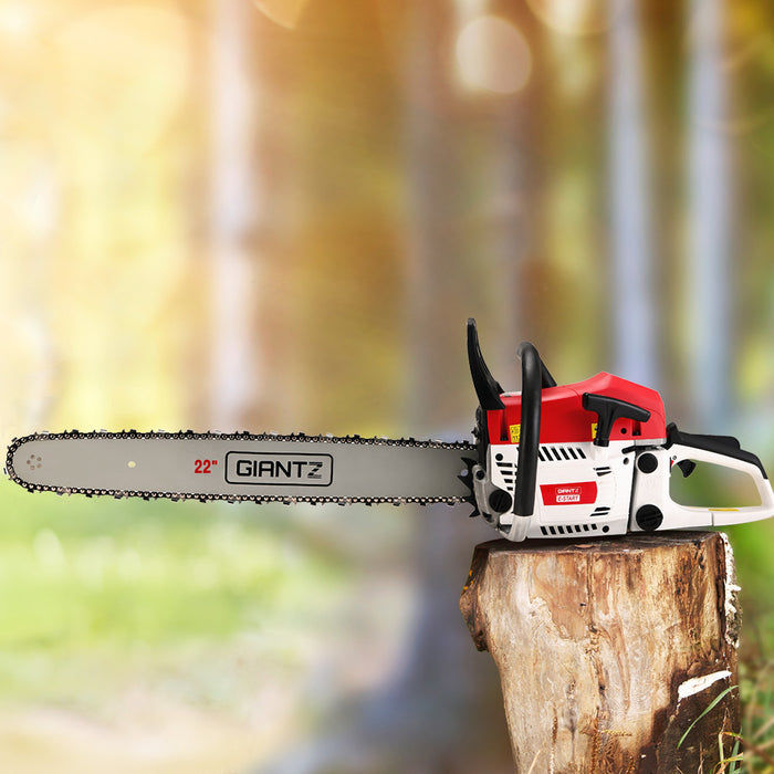 My Best Buy - Giantz 62cc Petrol Commercial Chainsaw 22" Bar E-Start Tree Chain Saw 5.2HP