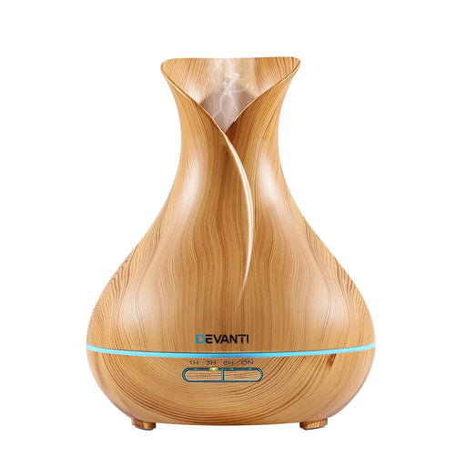 My Best Buy - Devanti 400ml 4 in 1 Aroma Diffuser remote control - Light Wood